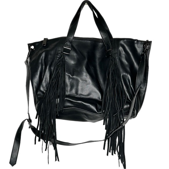 Steve Madden‎ Black Fringe Shoulder Bag - Picture 1 of 6